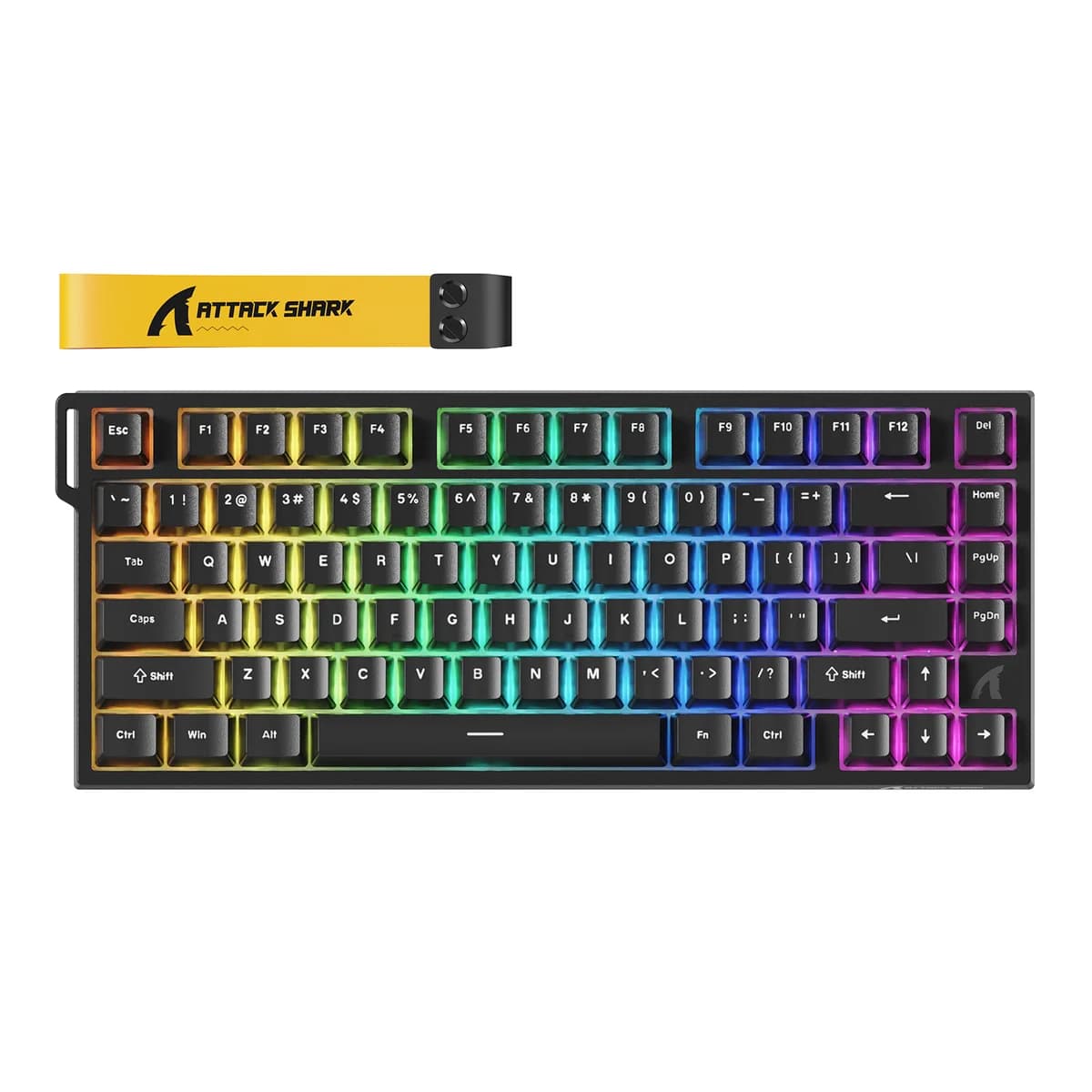 KEYBOARD ATTACK SHARK R82HE BLACK LINEAR MAGNETIC 75% WIRED RAPID TRIGGER 8KHZ POLLING RATE