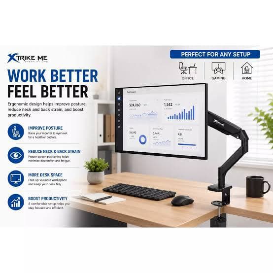 STAND MONITOR XTRIKE ME HT-20 FOR ( 17" TO 32" ) MONITORS 3