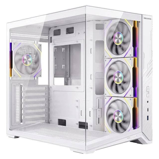 CASE ES-GAMING ZERO MAX WHITE EDITION WITH 7 FANS