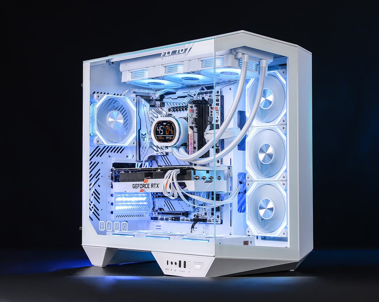 CASE AIGO DARKFLASH DY470 WHITE WITH 4 FANS