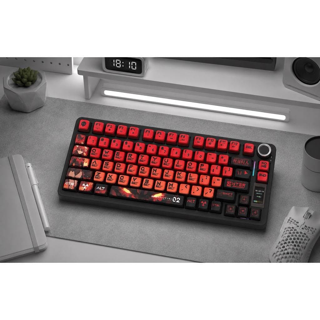 KEYBOARD AULA S75 PRO TRI-MODE ( WIRE + WIRELESS + BLUETOOTH ) 75% GASKET STRUCTURE TFT/LCD SCREEN WITH ROTARY KNOB PCB HOT SWAPPABLE SWITCHES 3