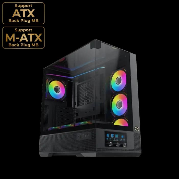 CASE XIGMATEK VISION BLACK WITH 7 FANS ARGB