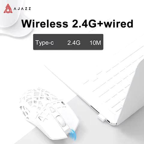 MOUSE AJAZZ I339 PRO WHITE EDITION WIRED + WIRELESS 6
