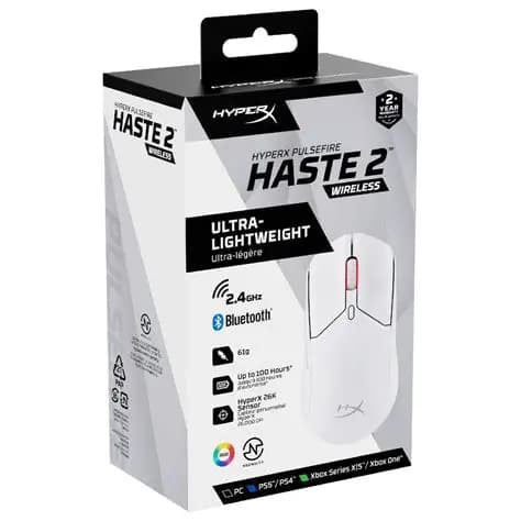 MOUSE HYPERX HASTE 2 WHITE EDITION WIRELESS + BLUETOOTH