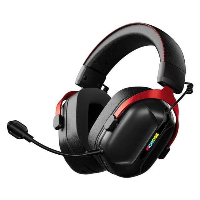 HEADSET MCHOSE S9 PRO BLACK TRI-MODE ( WIRED + WIRELESS + BLUETOOTH ) 7.1 SURROUND DETACHABLE AI NOISE CANCELING MICROPHONE