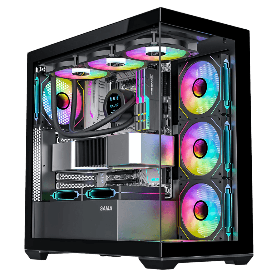 CASE SAMA SV-01 BLACK WITH 4 FANS ARGB 2