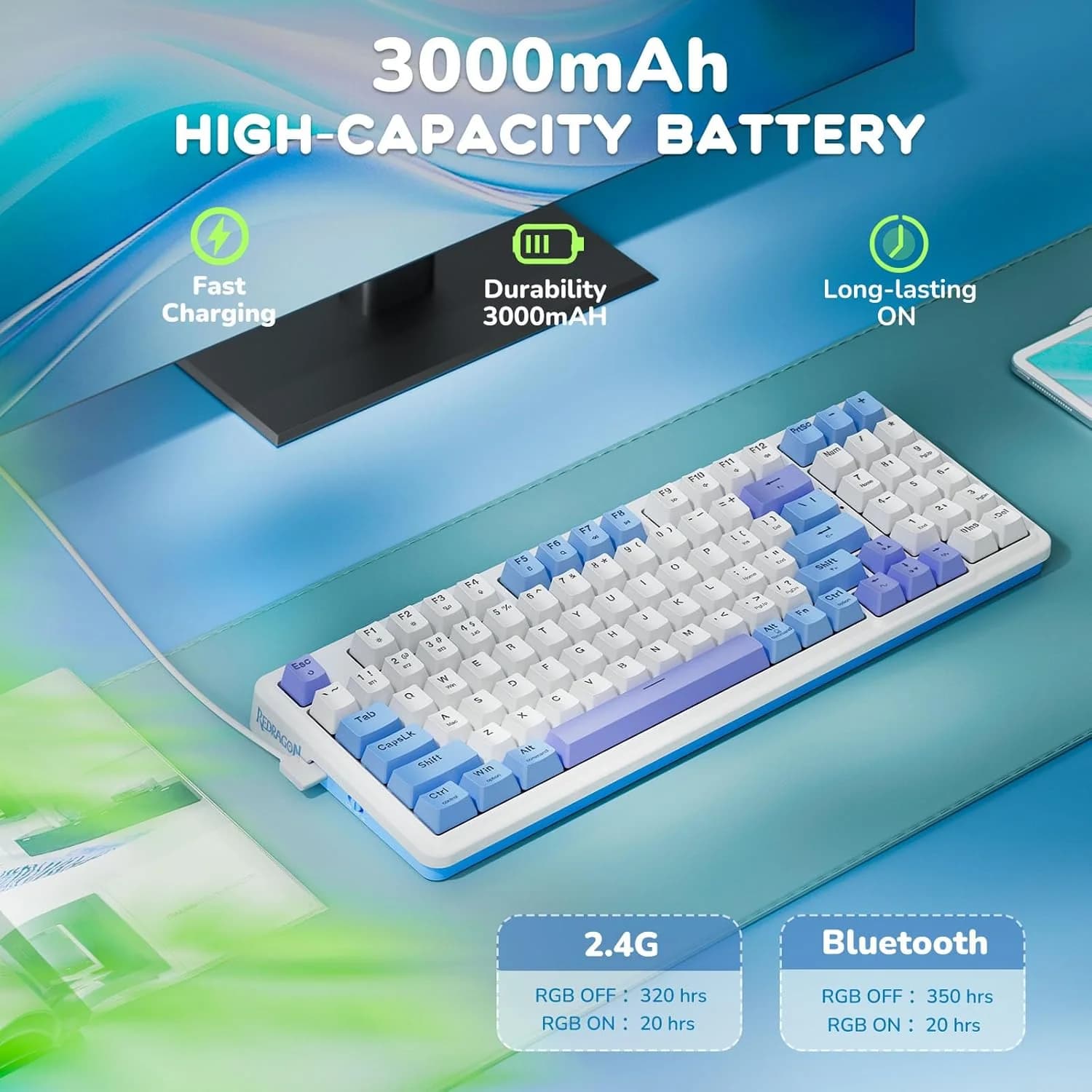 KEYBOARD REDRAGON K664WBP GLORIA PRO 3