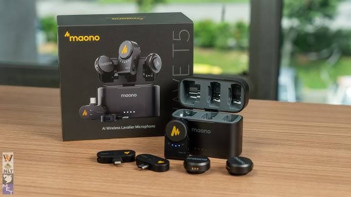 MAONO WAVE T5 WIRELESS DOUBLE MIC LAVAIER FOR IPHONE/ANDROID/CAMERA/PC 2