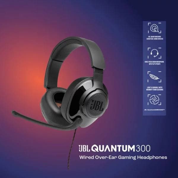 HEADSET JBL QUNATUM 300 AUX + USB 7.1 4
