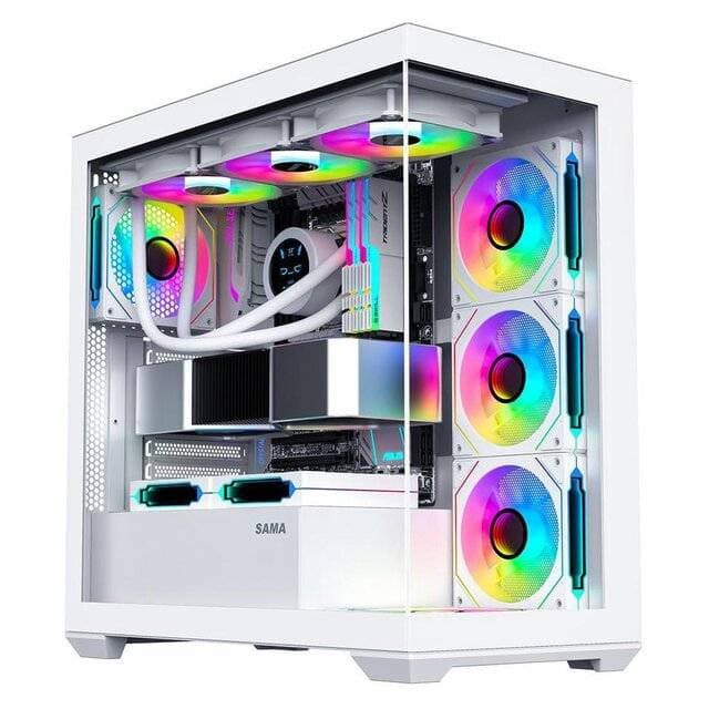 CASE SAMA SV-01 WHITE WITH 4 FANS ARGB 2