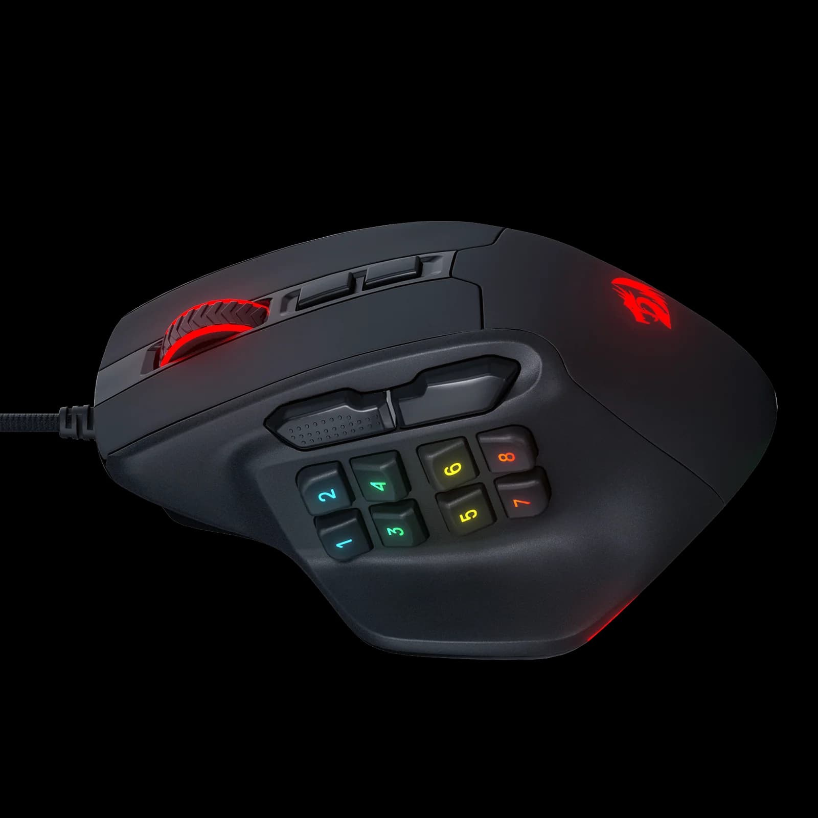 MOUSE REDRAGON AATROX MMO BLACK WIRED 2