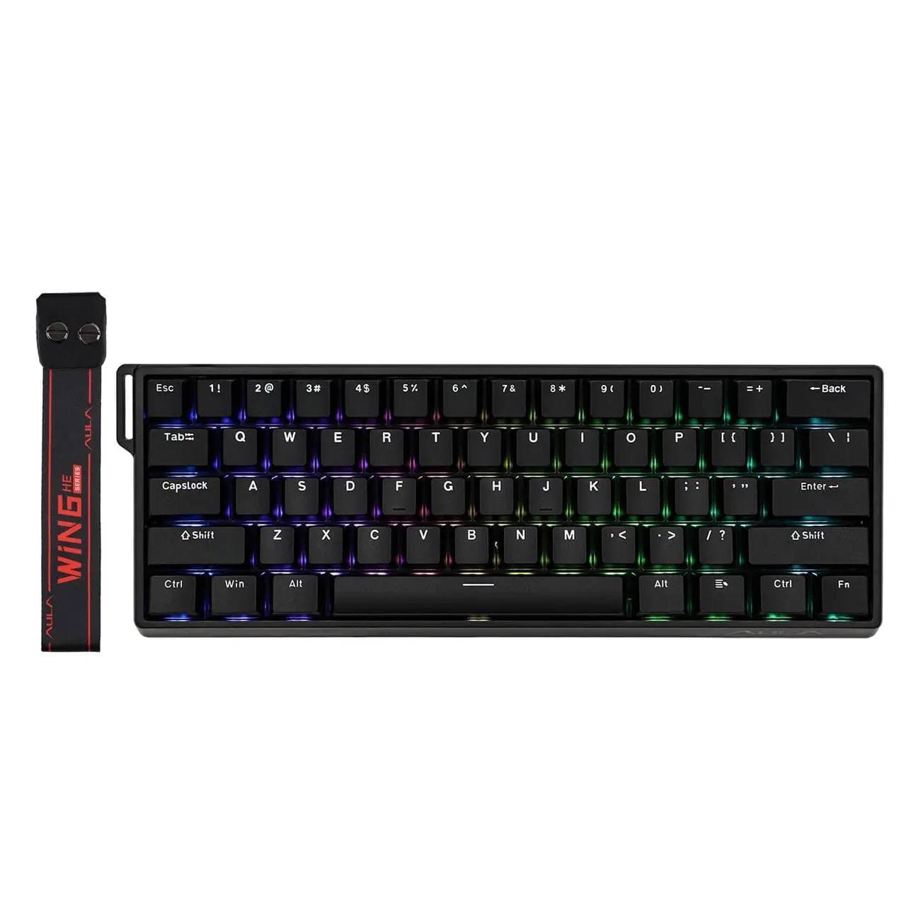 KEYBOARD AULA WIN60 HE STANDARD EDITION BLACK WIRED MAGNETIC 60% 8K POLLING RATE RAPID TRIGGER HOT  SWAPPABLE HALL EFFECT SWITCHES