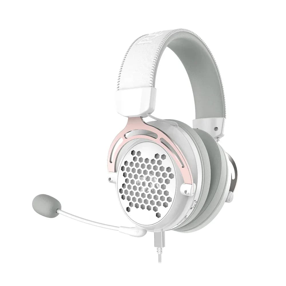HEADSET REDRAGON H386 DIOMEDES USB SURROUND 7.1 WHITE EDITION 2