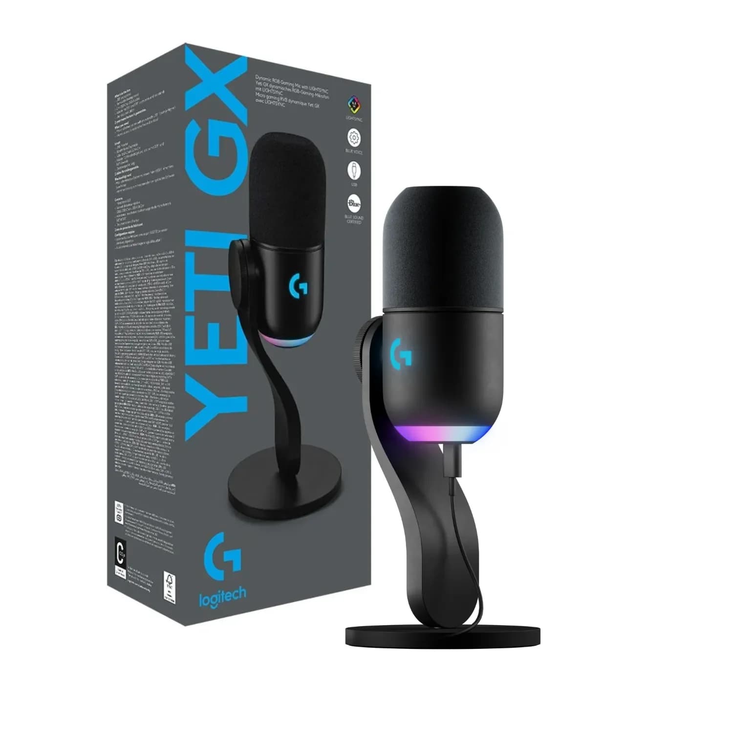 MIC LOGITECH YETI GX DYNAMIC RGB USB 3