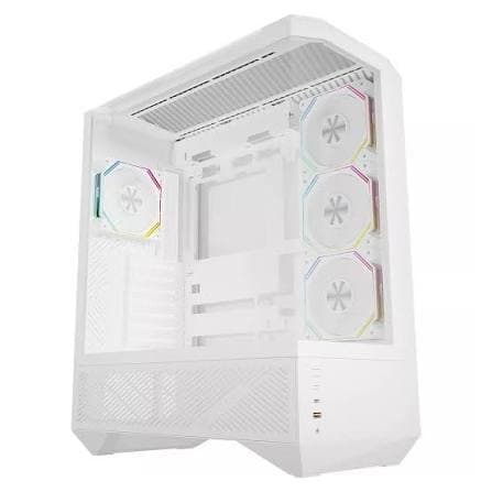 CASE AIGO DARK FLASH DY460 WHITE EDITION WITH 4 FANS ARGB 3