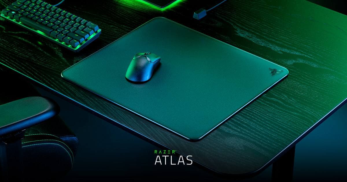MOUSE PAD RAZER ATLAS GLASS BLACK 450X400MM