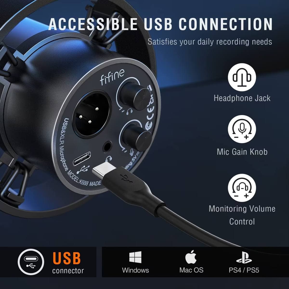 MIC FIFINE K688 USB + XLR 2