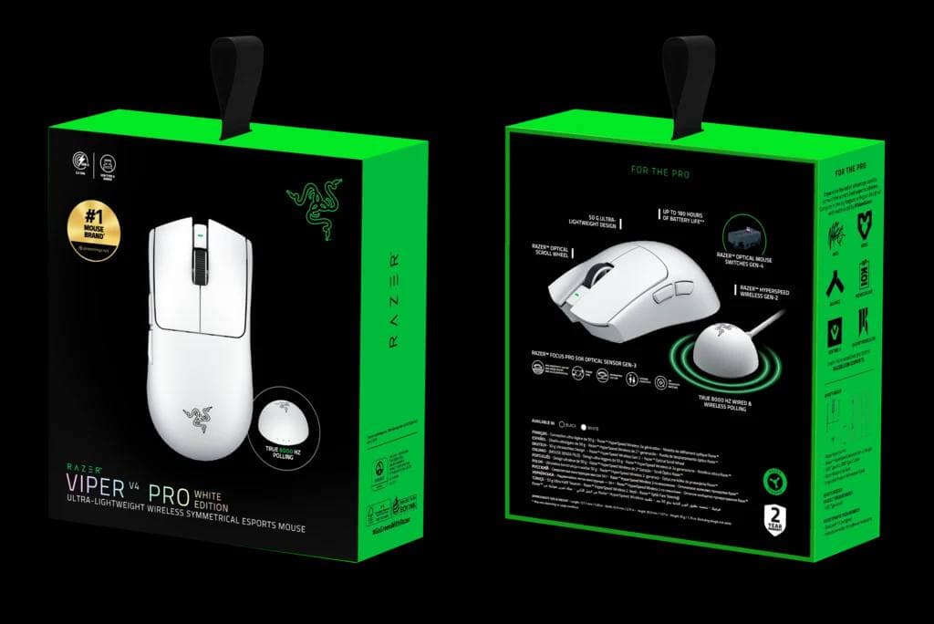 MOUSE RAZER VIPER V4 PRO 8K WHITE WIRELESS 3
