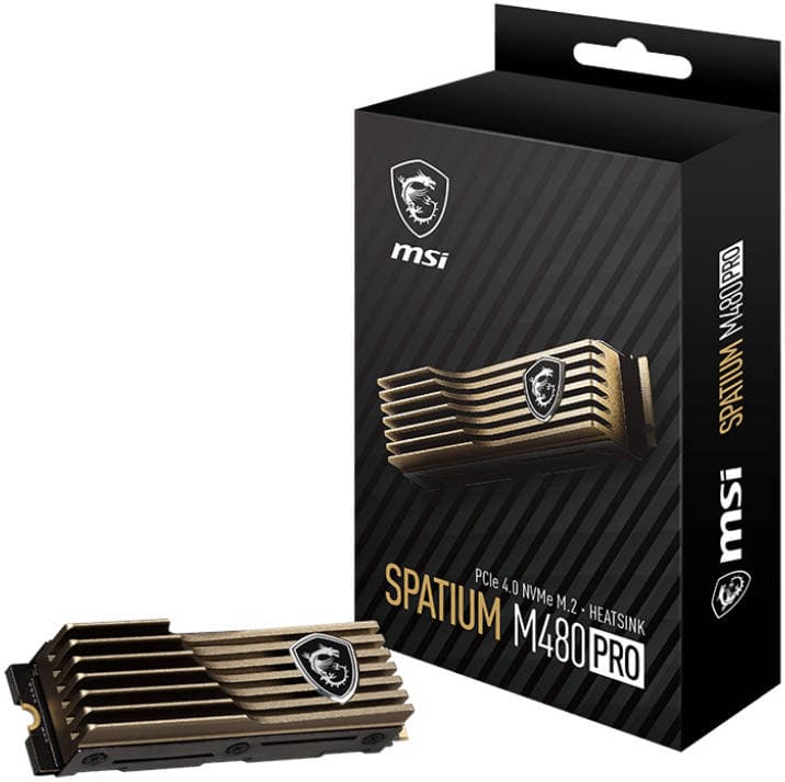 M.2 NVME MSI SPATIUM M480 PRO 1TB HEATSINK GEN4 2
