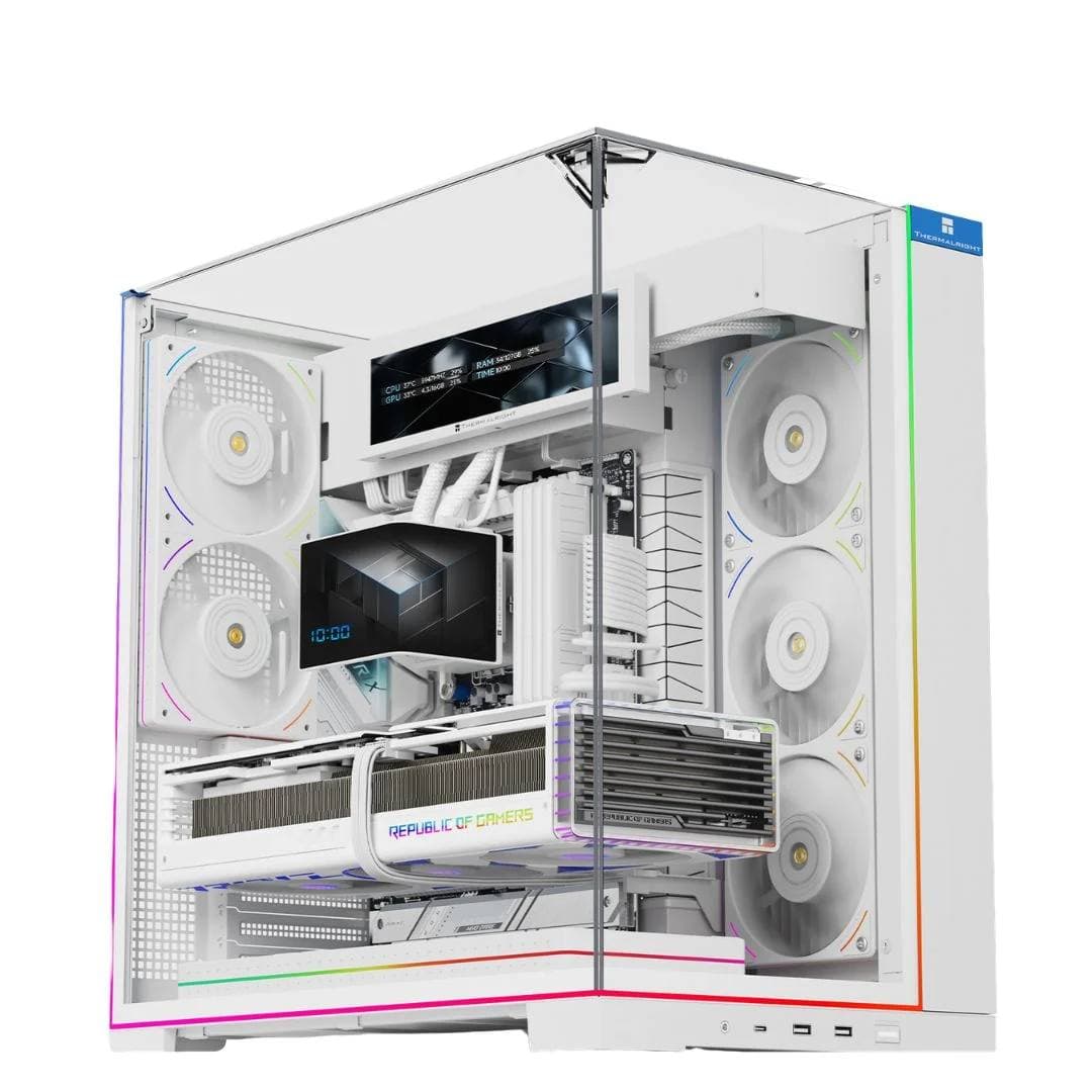 CASE THERMALRIGHT A70 VISION WHITE WITH LCD & 5 FANS ARGB