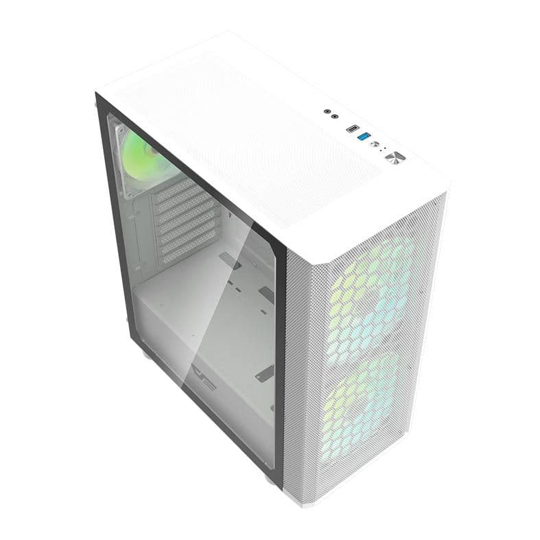 CASE AIGO DARKFLASH DK360 WHITE WITH 3 FANS 2