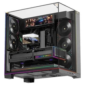 CASE THERMALRIGHT A70 VISION BLACK WITH LCD & 5 FANS ARGB