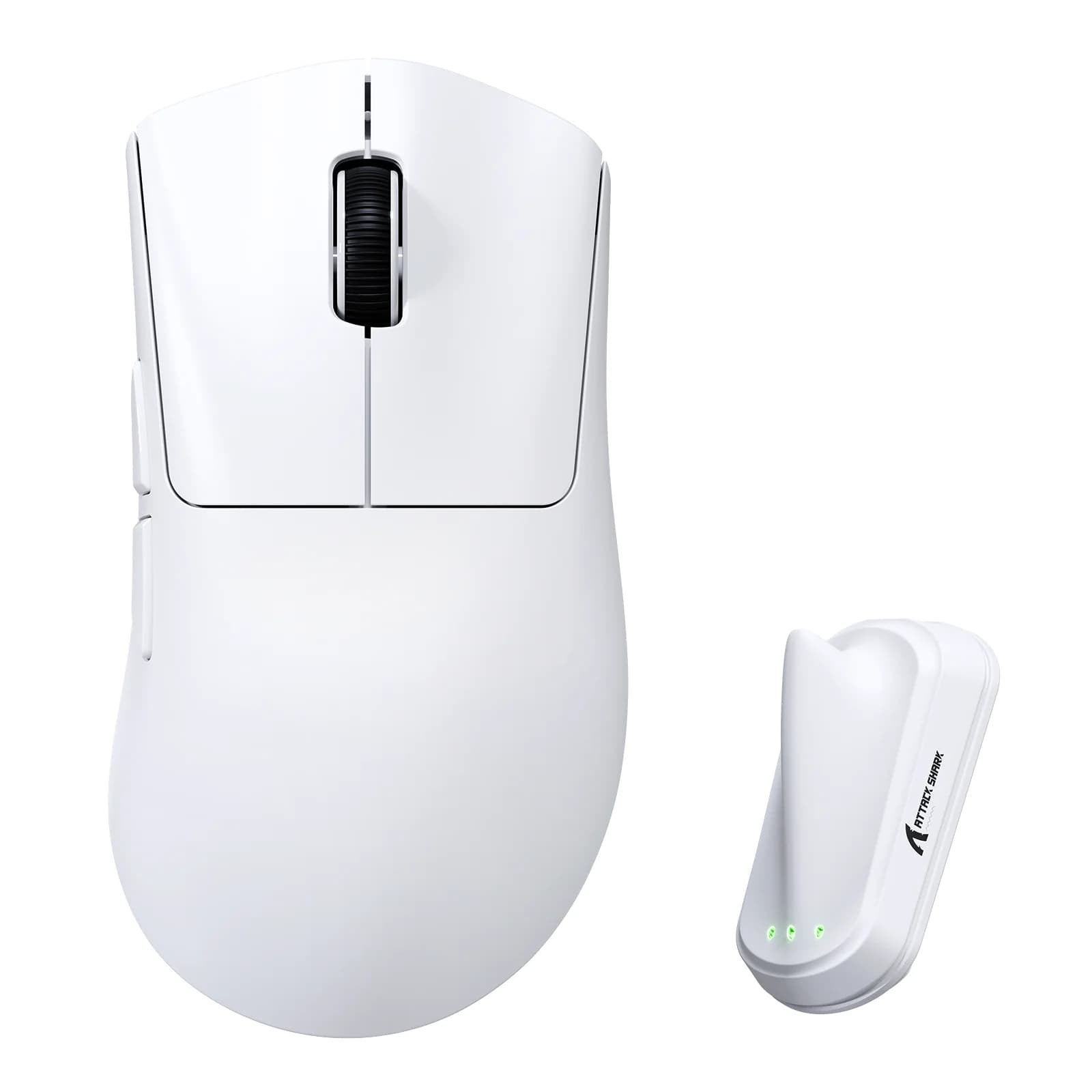 MOUSE ATTACK SHARK V8 WHITE 8K WIRE + WIRELESS + BLUETOOTH 2