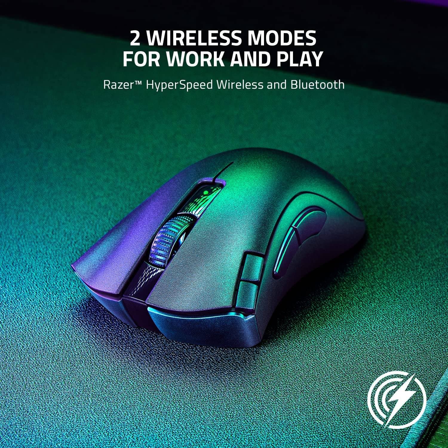 MOUSE RAZER DEATHADDER V2 X HYPERSPEED BLACK WIRELESS + BLUETOOTH 3
