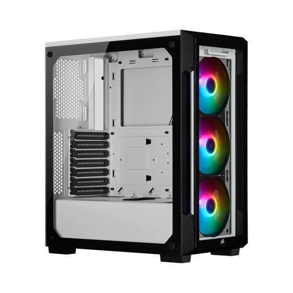 CASE CORSAIR ICUE 220T BLACK/WHITE WITH 3 FANS