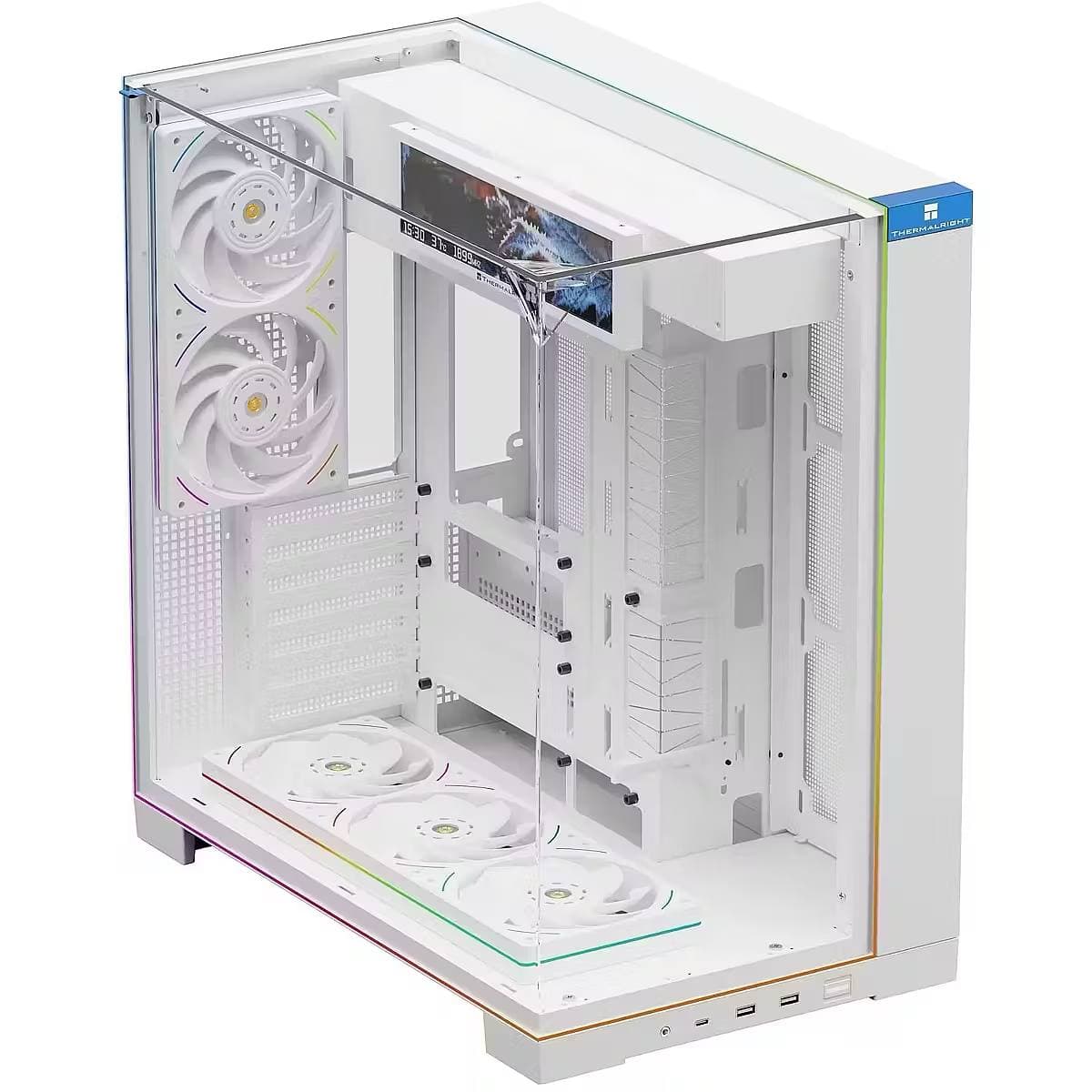 CASE THERMALRIGHT A70 VISION WHITE WITH LCD & 5 FANS ARGB 3