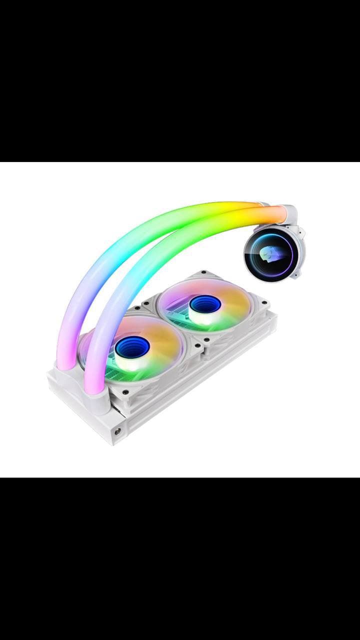 LIQUID COOLER COOLMAN RGB TUBES 240 WHITE 2