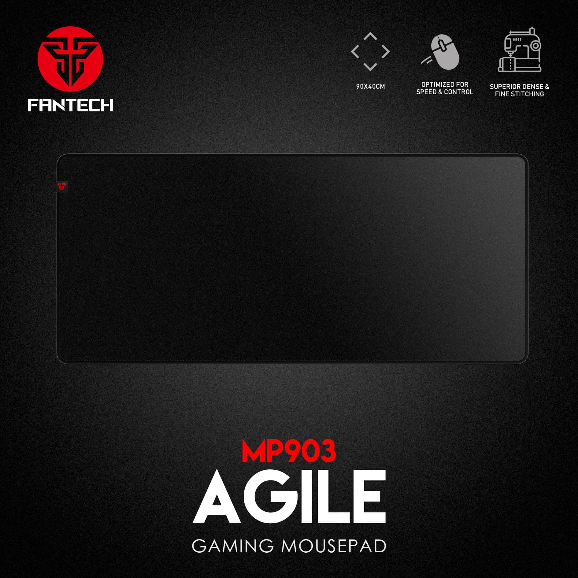 MOUSE PAD FANTECH MP903 BLACK 900X400X3MM