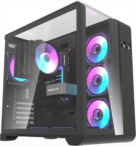 CASE AIGO DARKFLASH L280 BLACK WITH 4 FANS