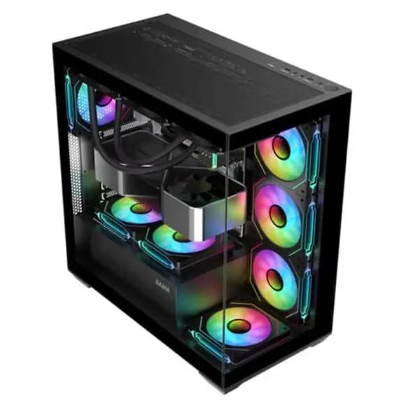 CASE SAMA SV-01 BLACK WITH 4 FANS ARGB