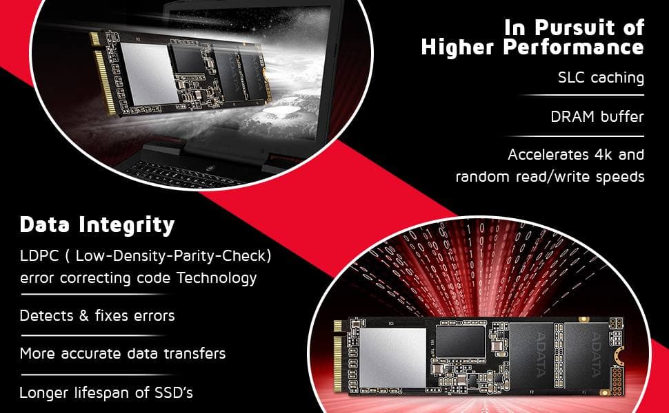M.2 NVME XPG SX8200 PRO 2TB GEN3 SLC CACHING & DR CACHE BUFFER 2