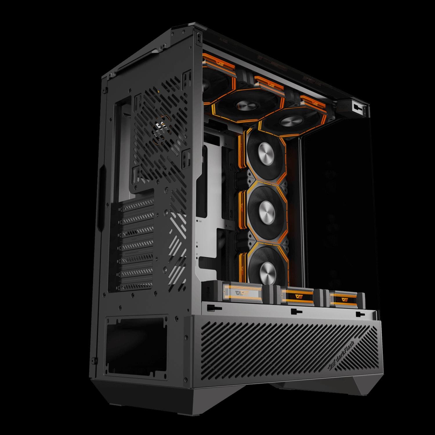 CASE AIGO DARK FLASH DY460 BLACK WITH 4 FANS ARGB 2
