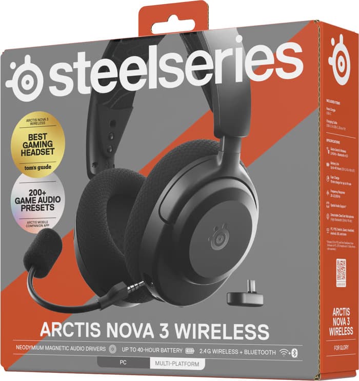 HEADSET STEELSERIES ARCTIS NOVA 3 WIRELESS BLACK