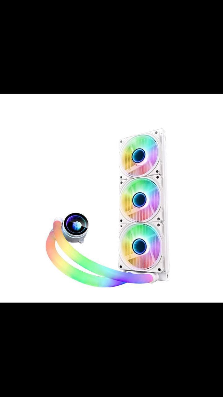 LIQUID COOLER COOLMAN RGB TUBES 360 WHITE