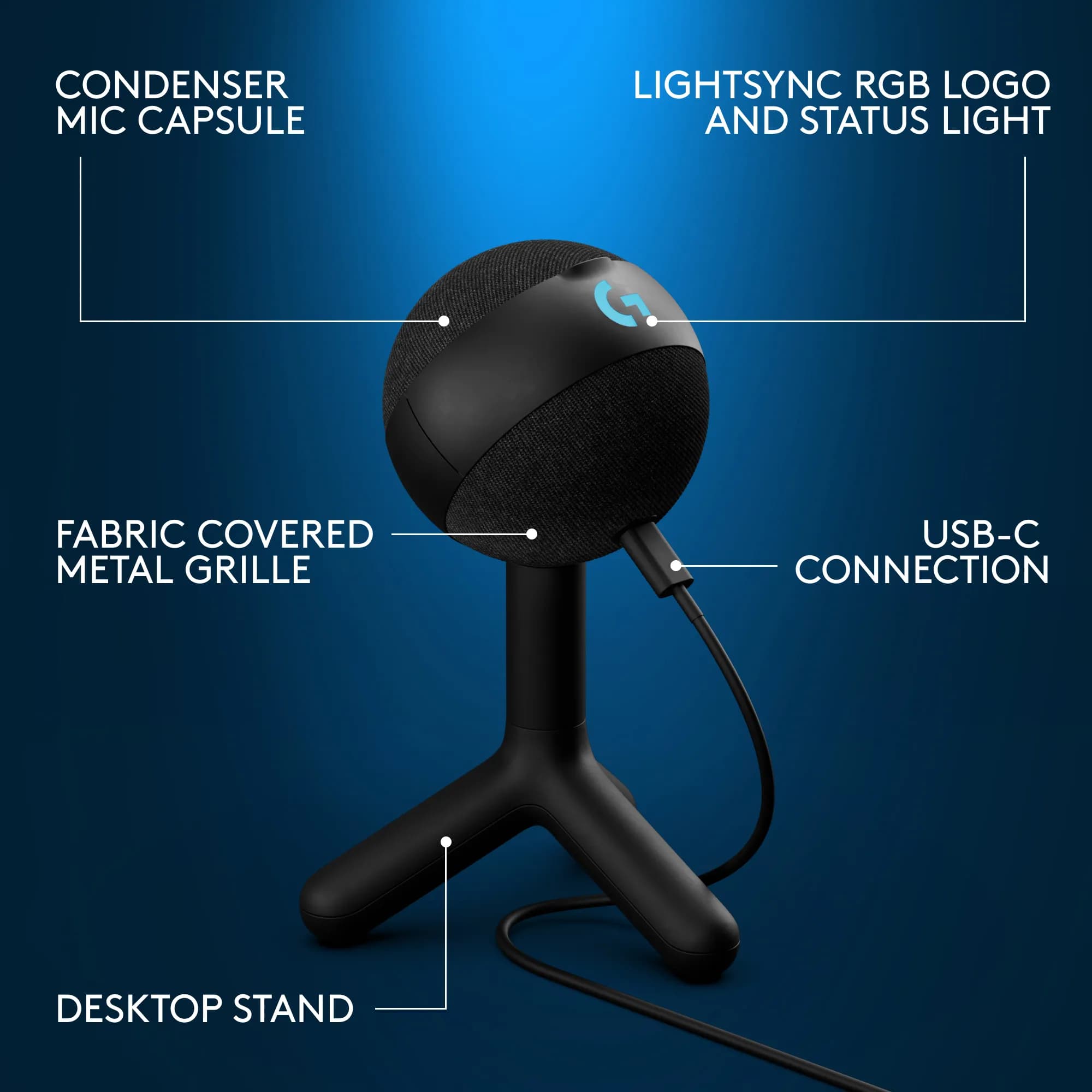 MIC LOGITECH YETI ORB RGB USB 2