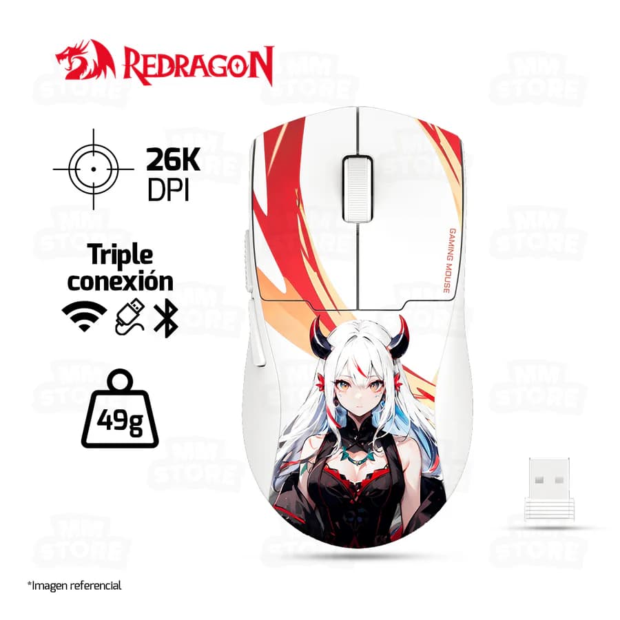 MOUSE REDRAGON M918 KING PRO MAX ANIME WIRE + WIRELESS + BLUETOOTH 2