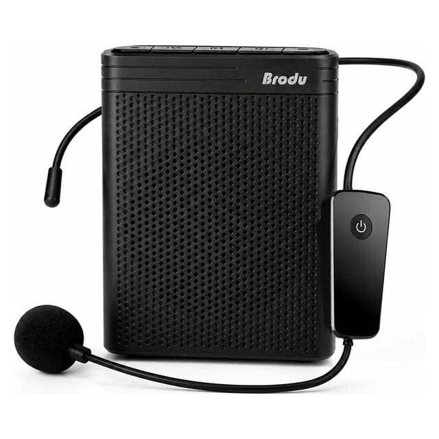 BRODU PORTABLE WIRELESS HEADSET MICROPHONE WITH SPEAKER