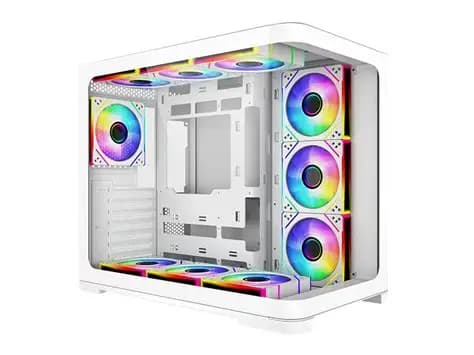 CASE SAMA 2851A WHITE WITH 4 FANS ARGB