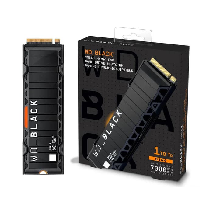 M.2 NVME WD SN850 BLACK 1TB HEATSINK GEN4 2