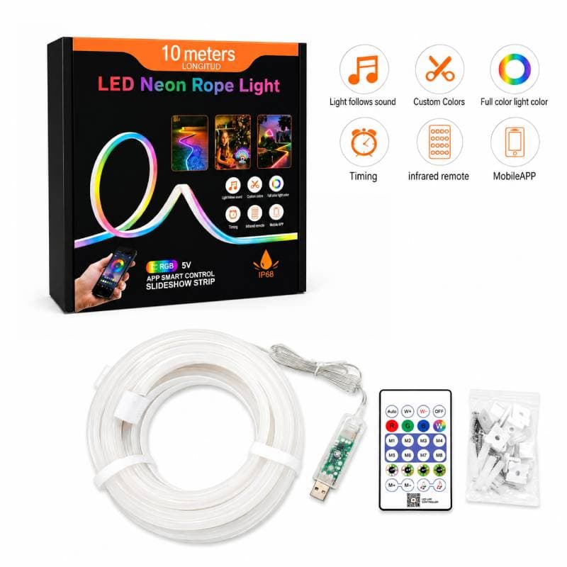 LED NEON IC-RGB LONGITUD ROPE LIGHT 10M 2