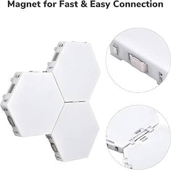 LIGHT PANEL HEXAGON 10 PCS PACK WHITE LED TOUCH 2