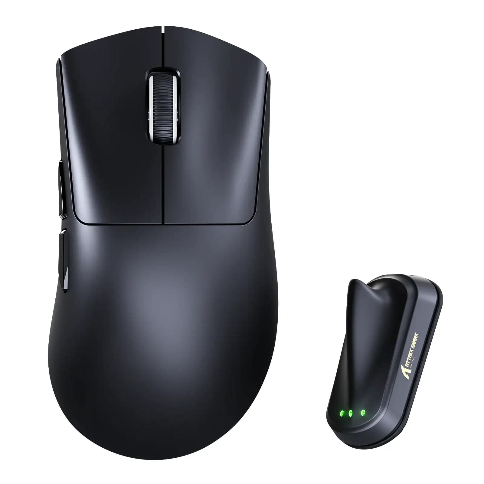 MOUSE ATTACK SHARK V8 BLACK 8K WIRE + WIRELESS + BLUETOOTH 2