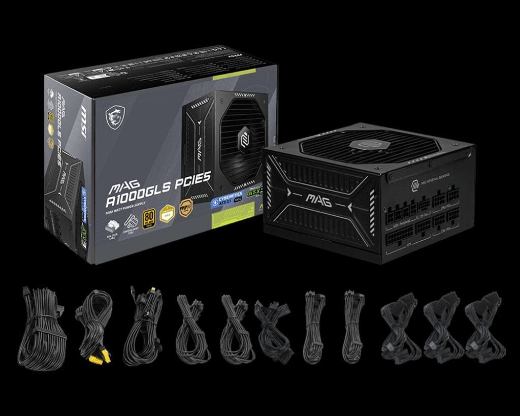 PSU MSI MAG A1000GLS GOLD 1000W FULL MODULAR PCIE 5.1 ATX 3.1