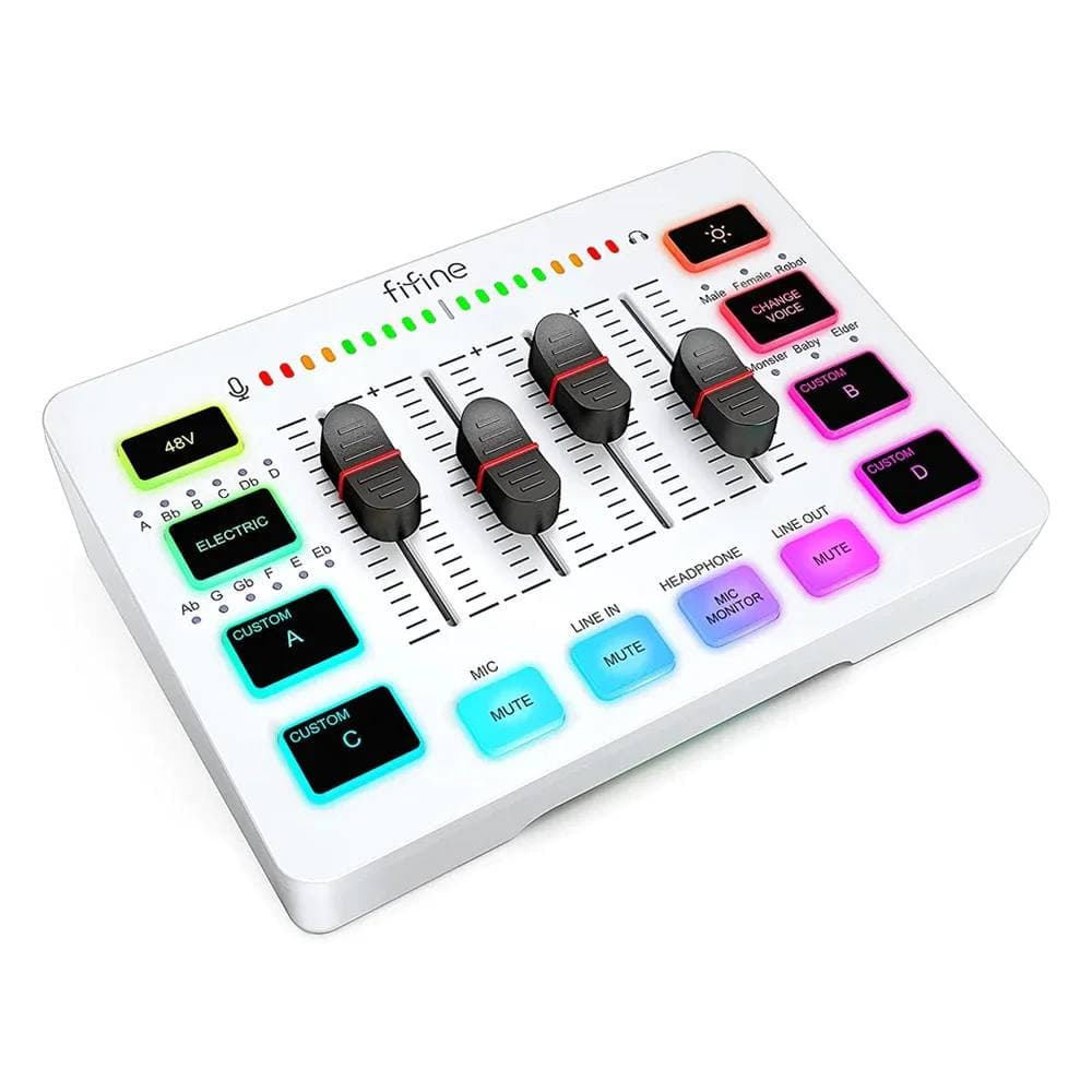 AUDIO MIXER + SOUND CARD FIFINE SC3 WHITE