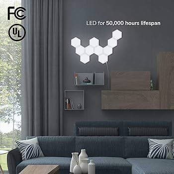 LIGHT PANEL HEXAGON 10 PCS PACK WHITE LED TOUCH 4