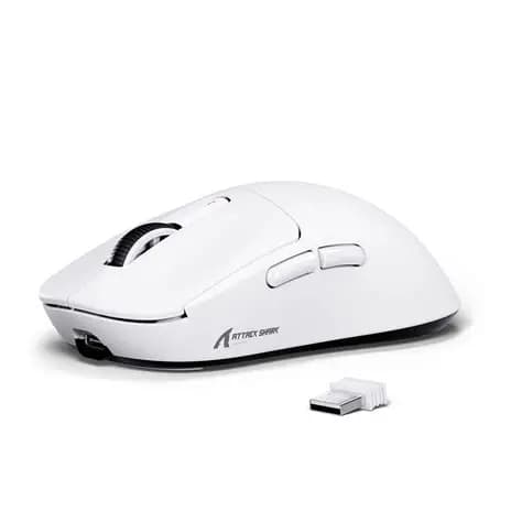 MOUSE ATTACK SHARK X11 WHITE WIRE + WIRELESS + BLUETOOTH 2